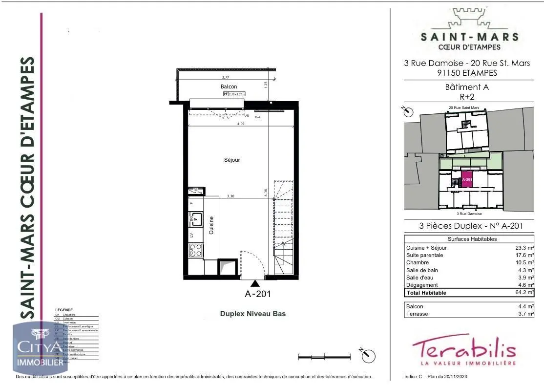 Photo 2 Appartement 3 pièces 64.2m²
