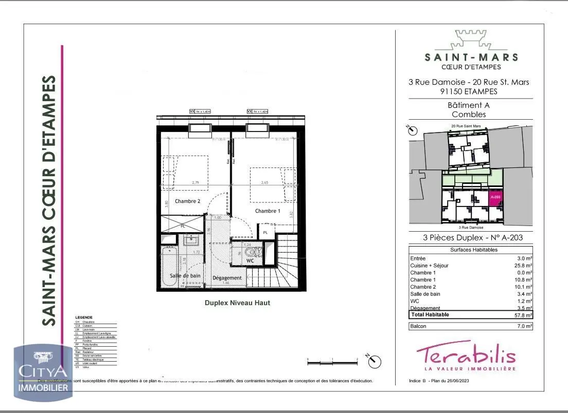 Photo 3 Appartement 3 pièces 57.8m²