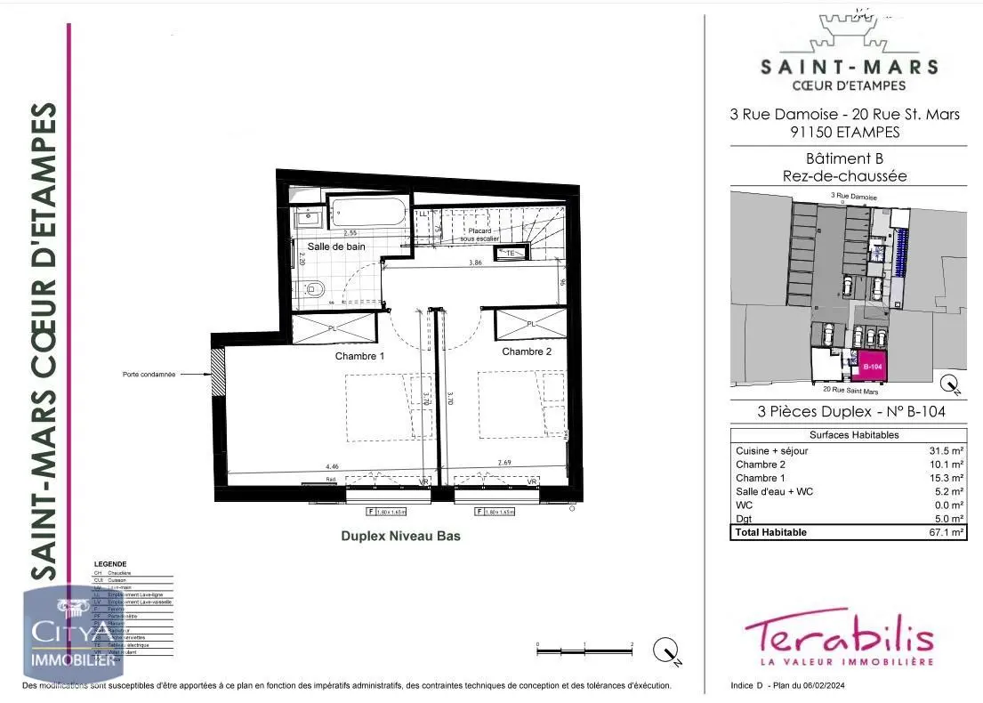 Photo 2 Appartement 3 pièces 67.1m²