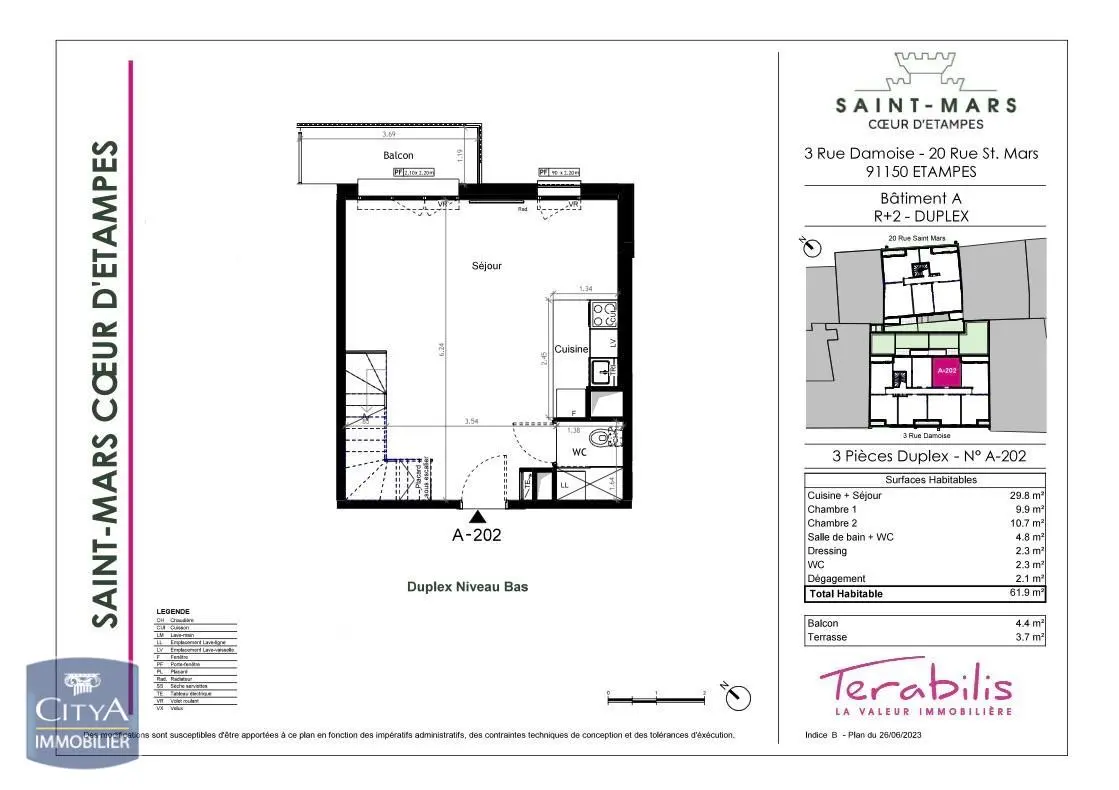Photo 2 Appartement 3 pièces 61.9m²