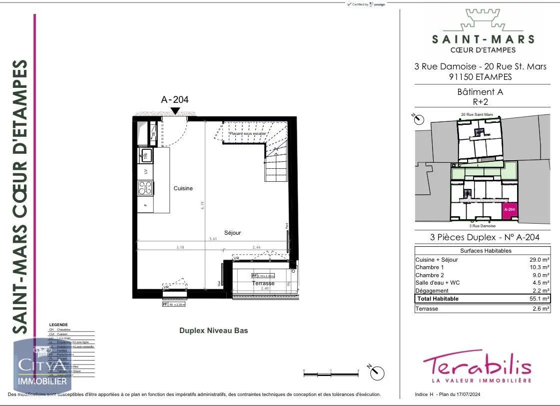 Photo 2 Appartement 3 pièces 55.1m²