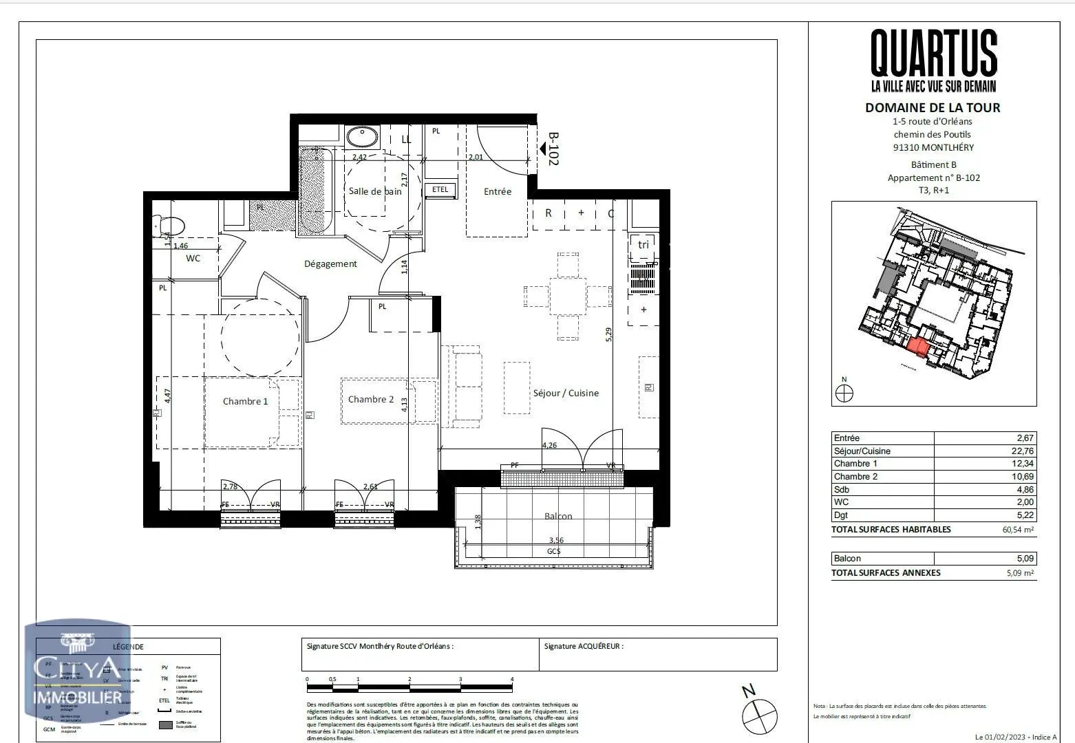 Photo 13 Appartement 3 pièces 60.54m²