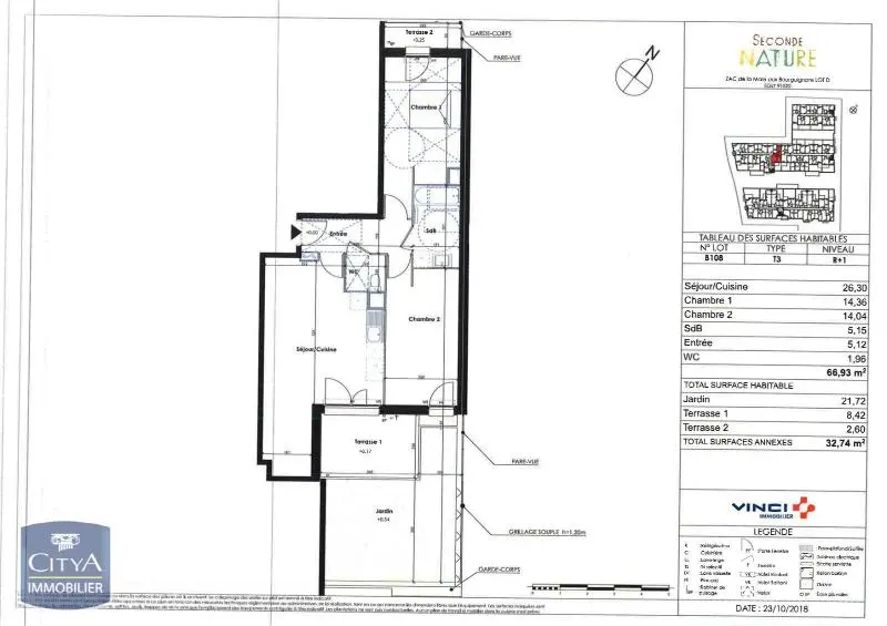 Photo 11 Appartement 3 pièces 66.93m²