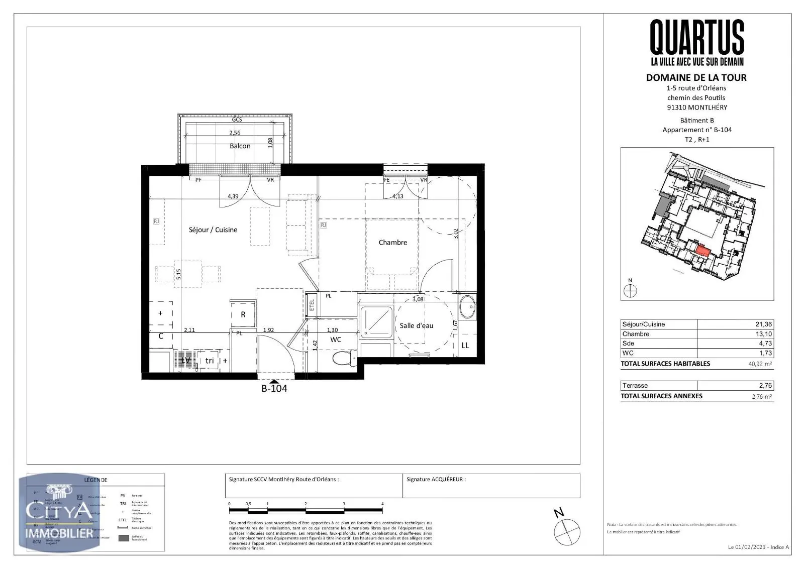 Photo 1 Appartement 2 pièces 40.92m²