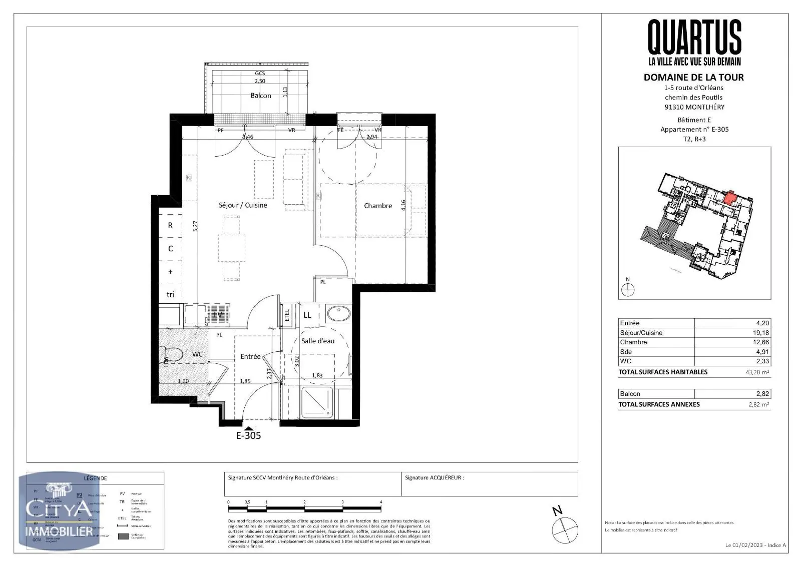 Photo 1 Appartement 2 pièces 43.28m²