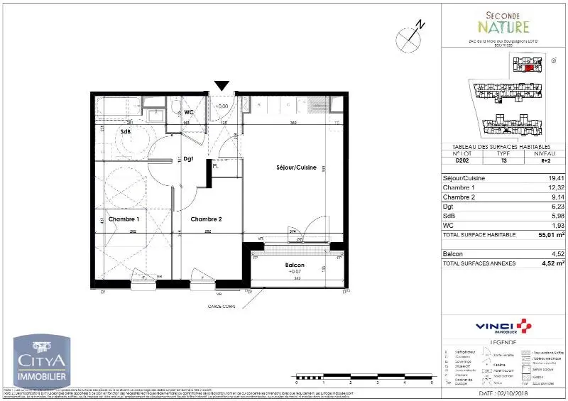 Photo 10 Appartement 3 pièces 55.01m²