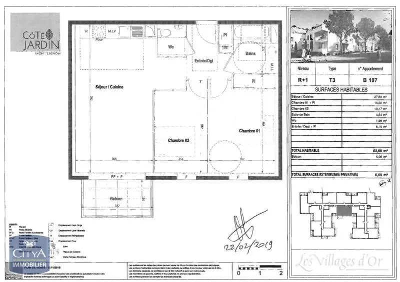 Photo 5 Appartement 3 pièces 63.66m²
