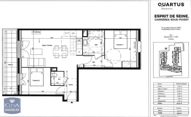 Photo 7 Appartement 3 pièces 60.25m²