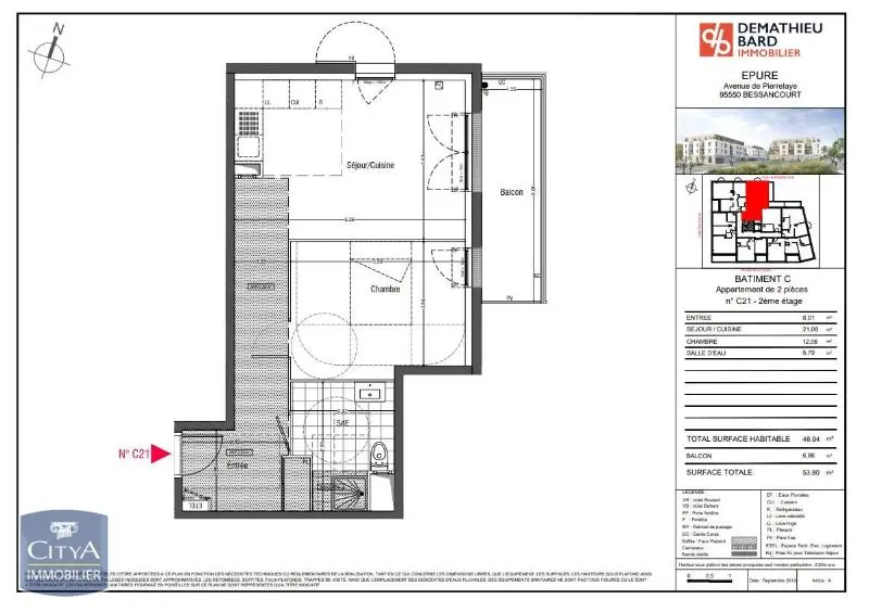 Photo 2 Appartement 2 pièces 46.94m²