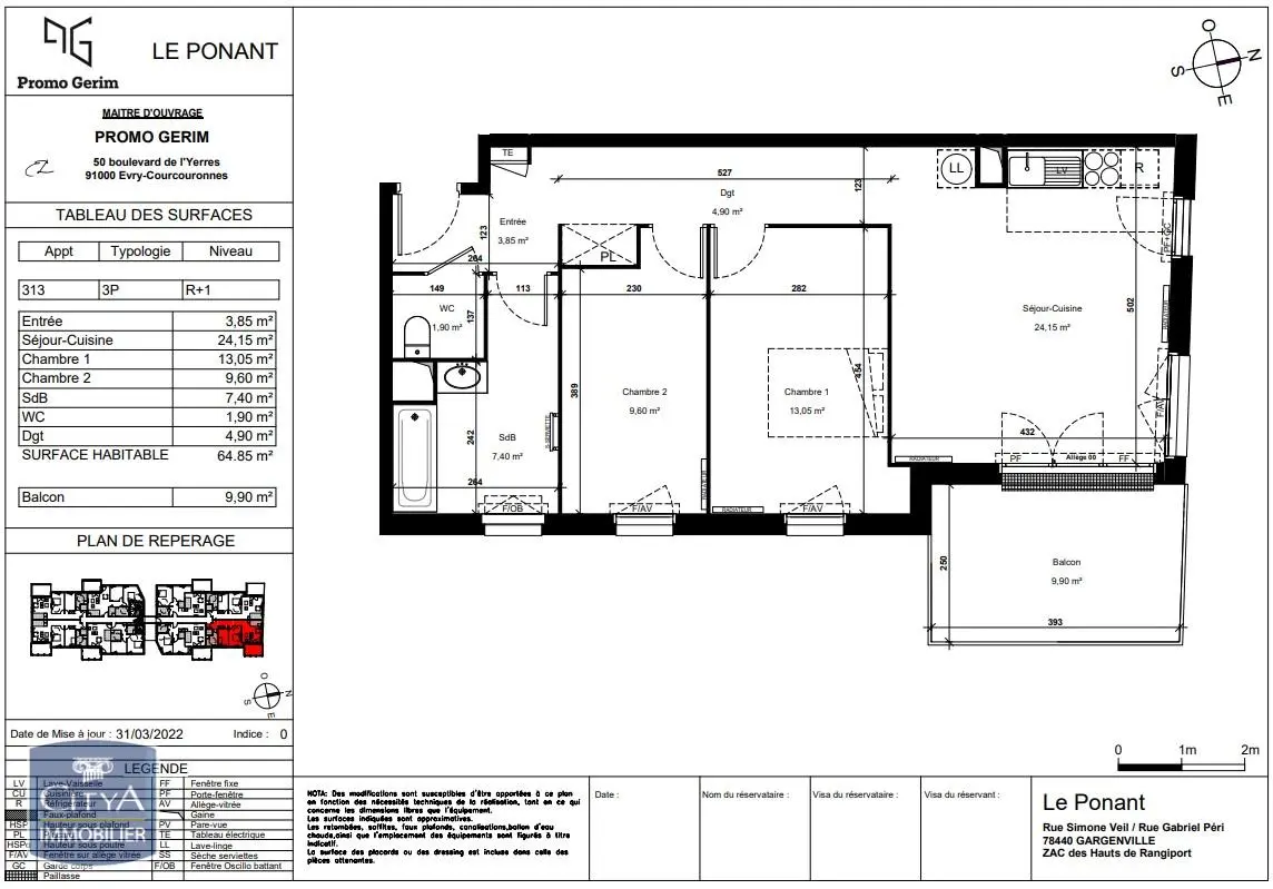Photo 6 Appartement 3 pièces 64.85m²