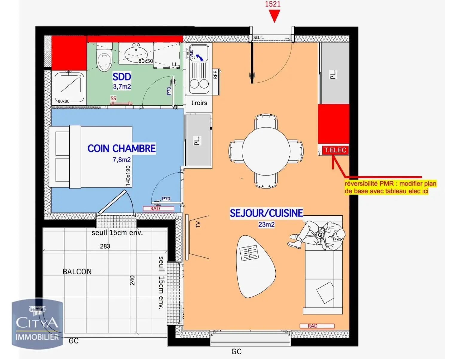 Photo 1 Appartement 1 pièce 35.2m²