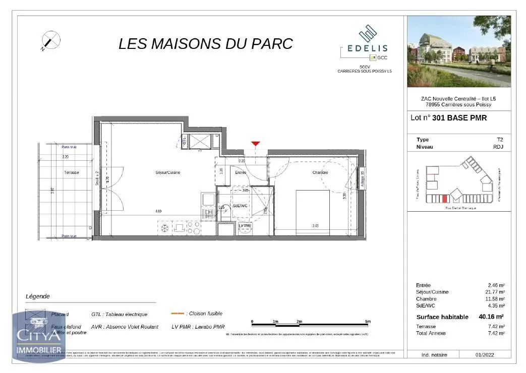 Photo 2 Appartement 2 pièces 40.2m²