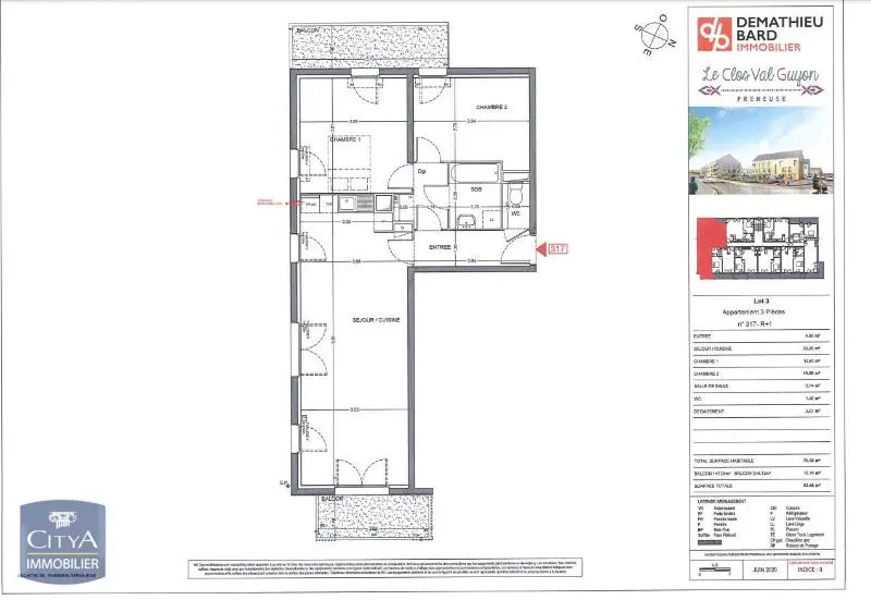 Photo 8 Appartement 3 pièces 70.3m²