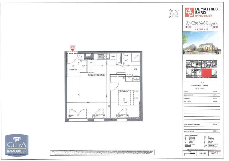 Photo 2 Appartement 2 pièces 39.56m²