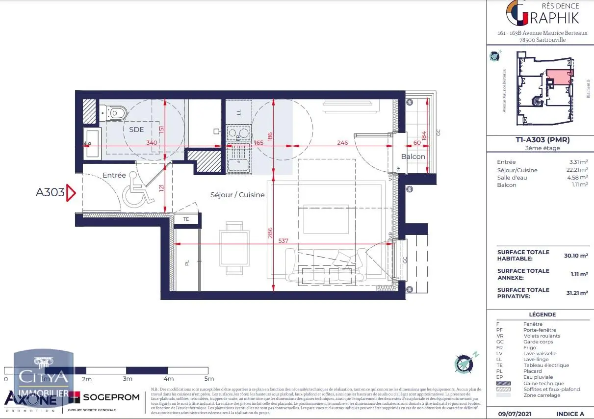 Photo 2 Appartement 1 pièce 30.1m²