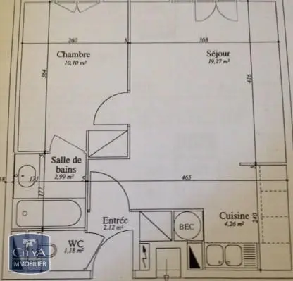 Houilles (78800) Appartement 2 pièces 39.92m² photo 2