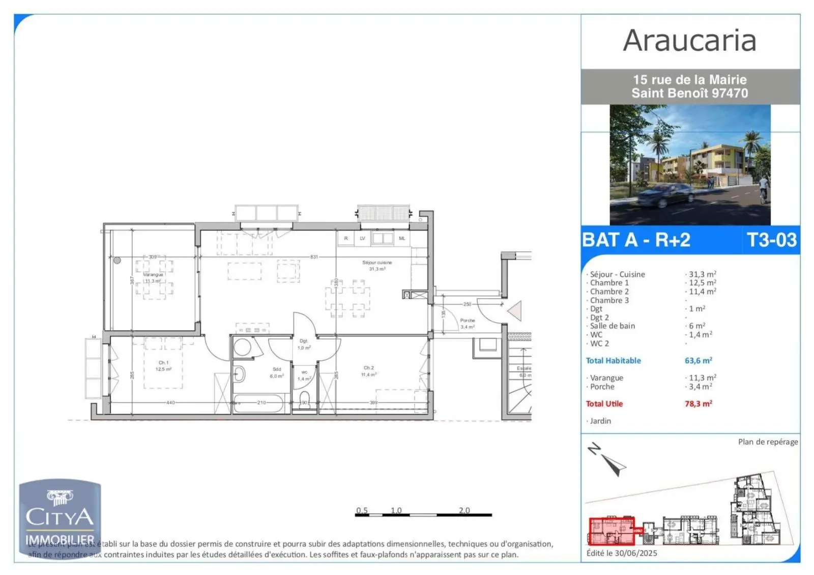 Photo 2 Appartement 3 pièces 63.6m²
