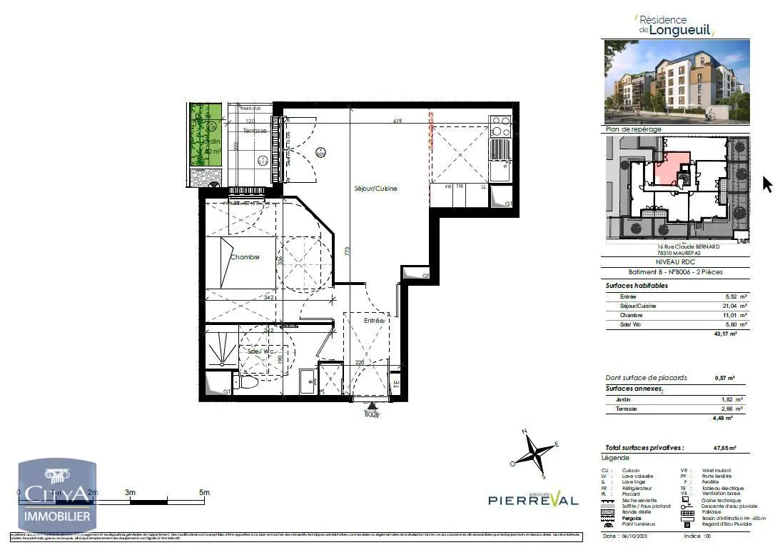 Photo 1 Appartement 2 pièces 43.17m²