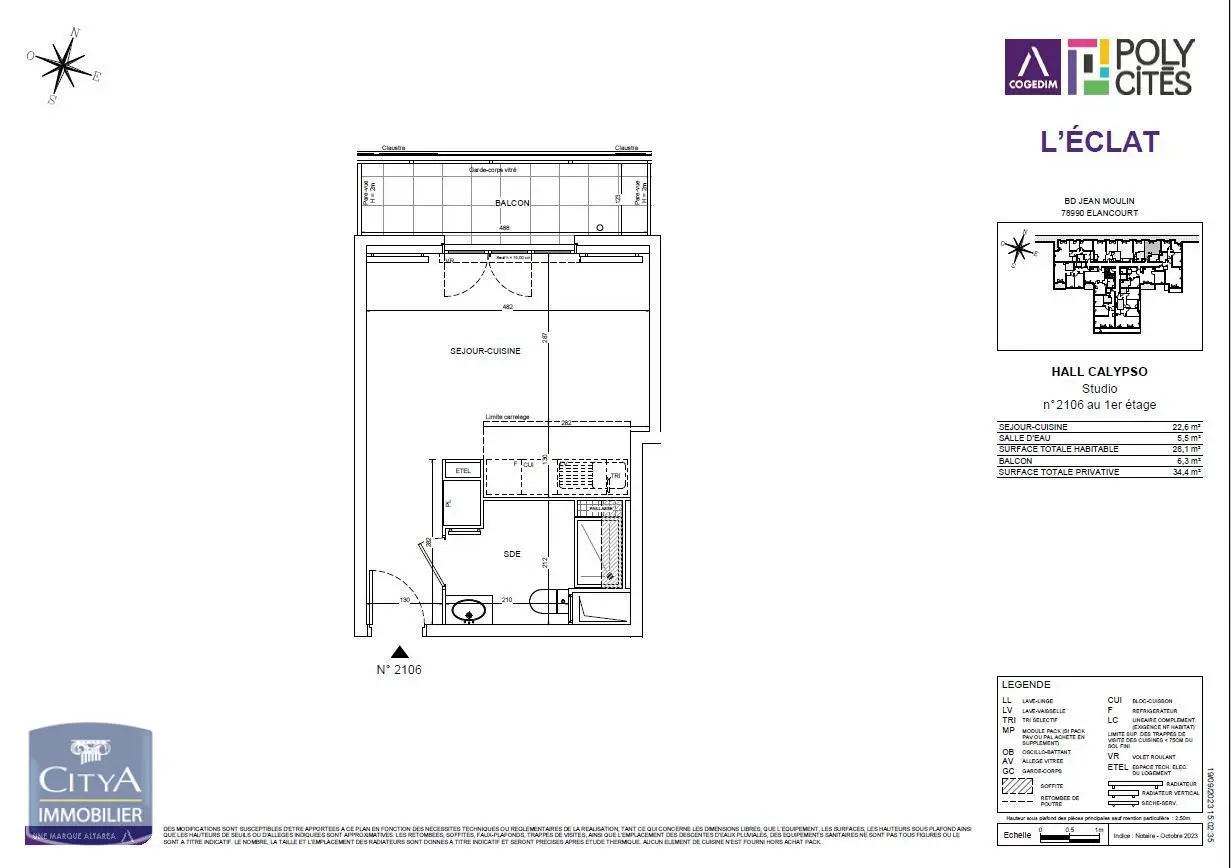 Photo 2 Appartement 1 pièce 28.1m²