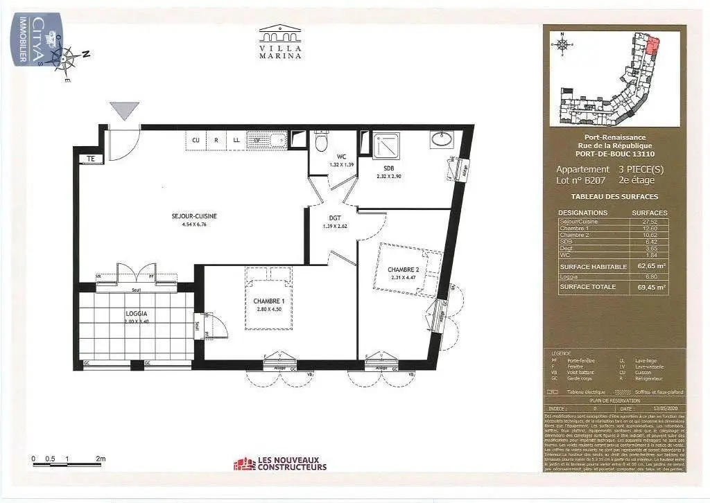 Photo 2 Appartement 3 pièces 62.65m²