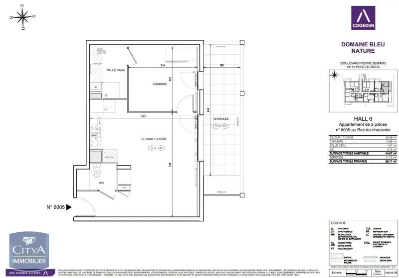 Photo 2 Appartement 2 pièces 44.97m²