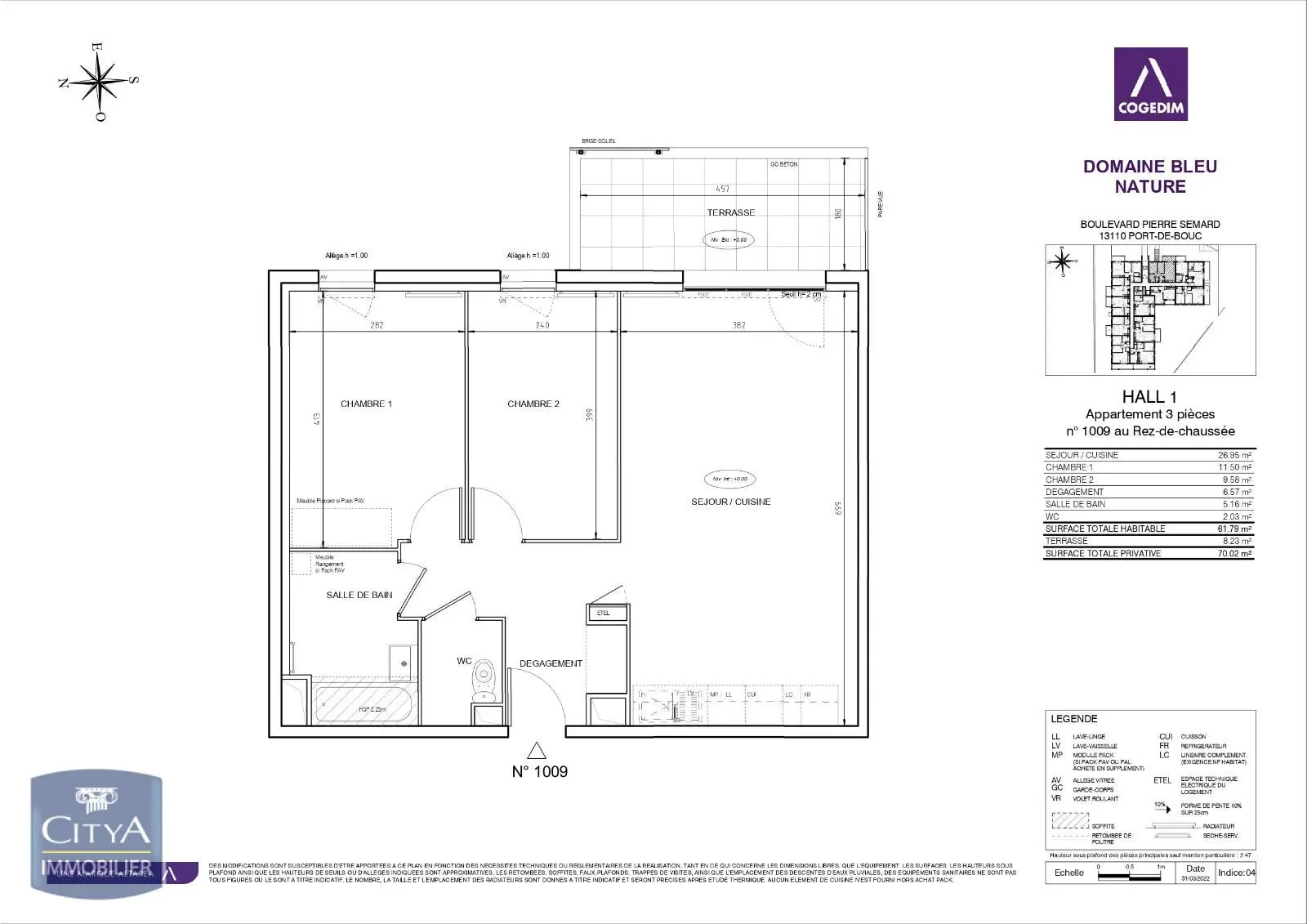 Photo 7 Appartement 3 pièces 61.79m²