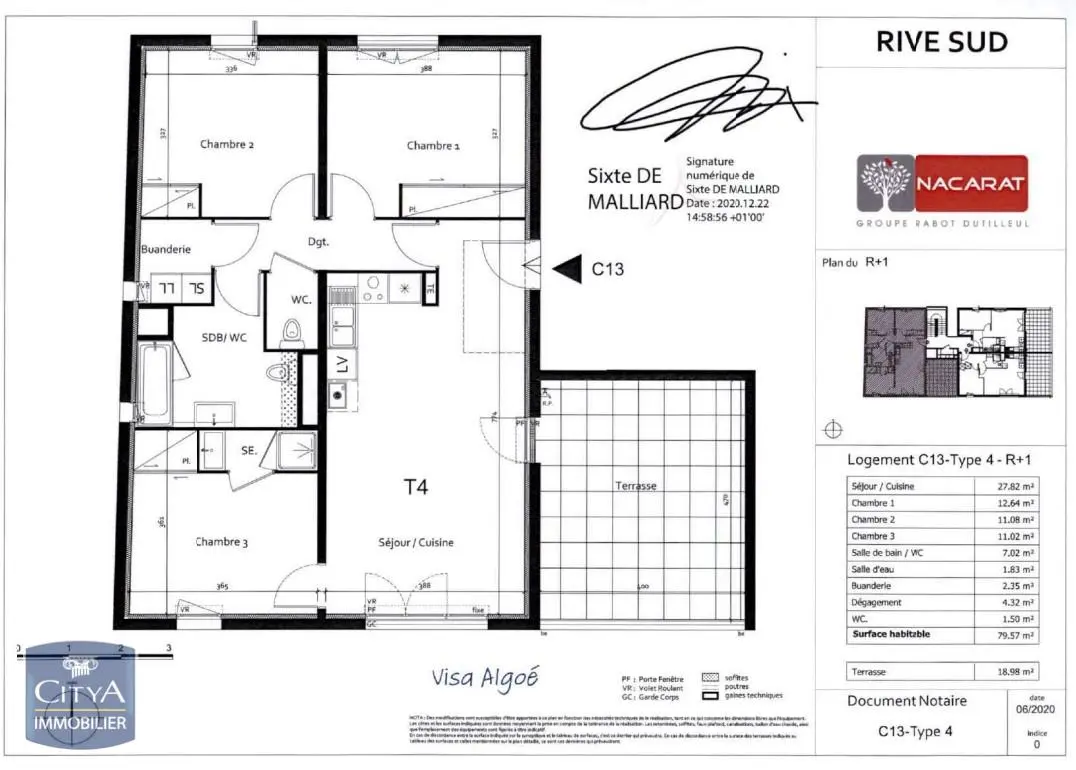 Photo 1 Appartement 4 pièces 79.57m²