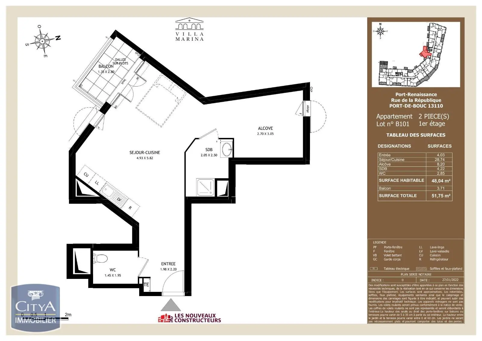 Photo 3 Appartement 1 pièce 48.04m²