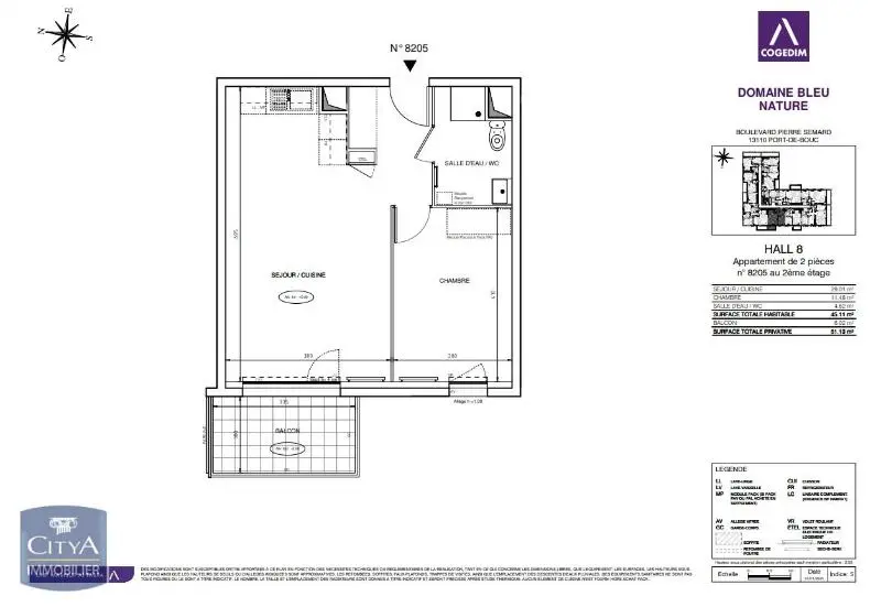 Photo 2 Appartement 2 pièces 45.11m²
