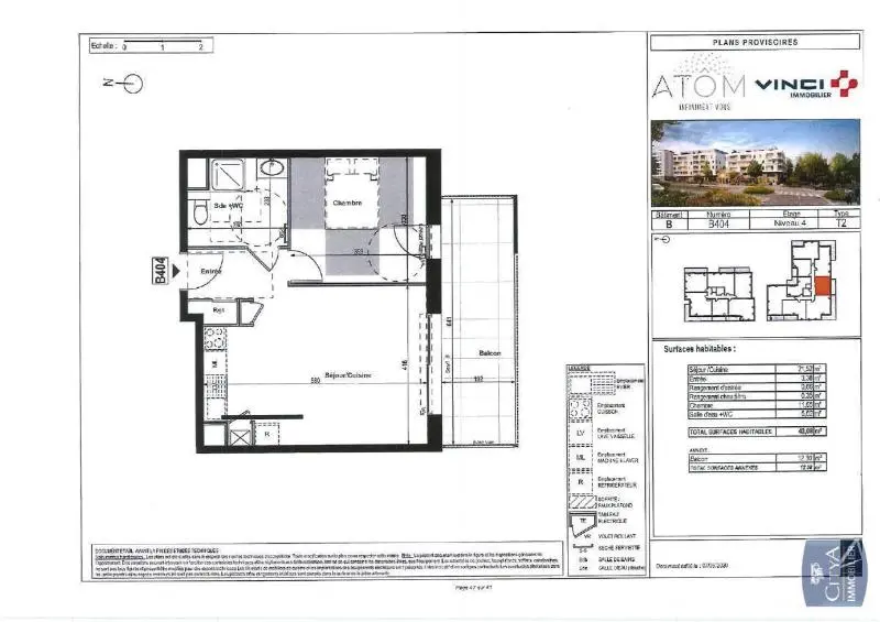 Photo 8 Appartement 2 pièces 43.08m²