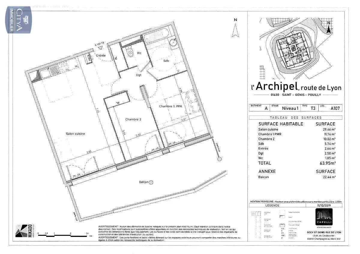 Photo 7 Appartement 3 pièces 63.95m²