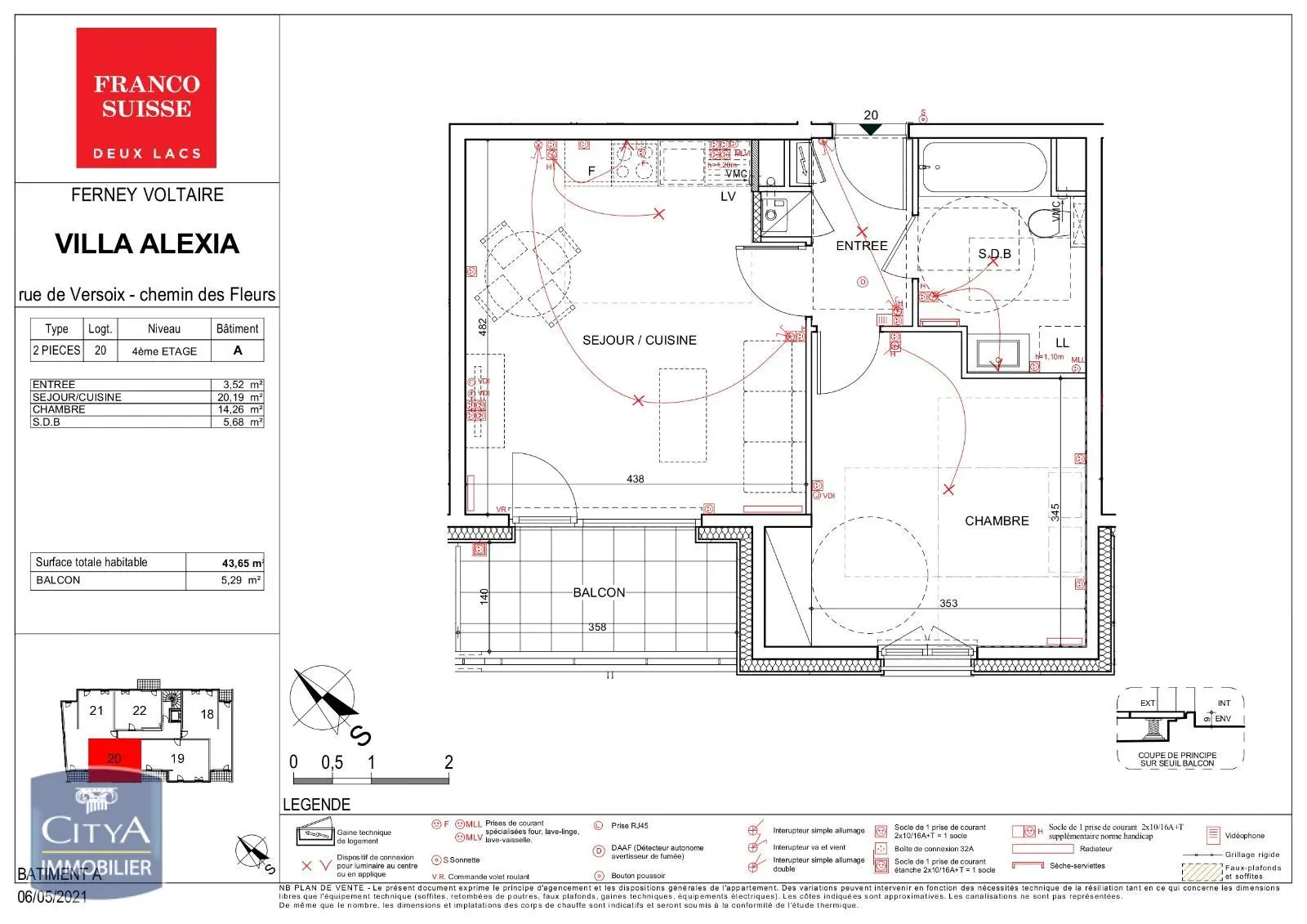 Photo 1 Appartement 2 pièces 43.65m²