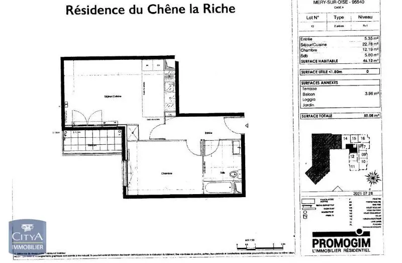 Photo 2 Appartement 2 pièces 46.12m²