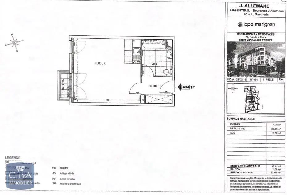 Photo 8 Appartement 1 pièce 32.59m²