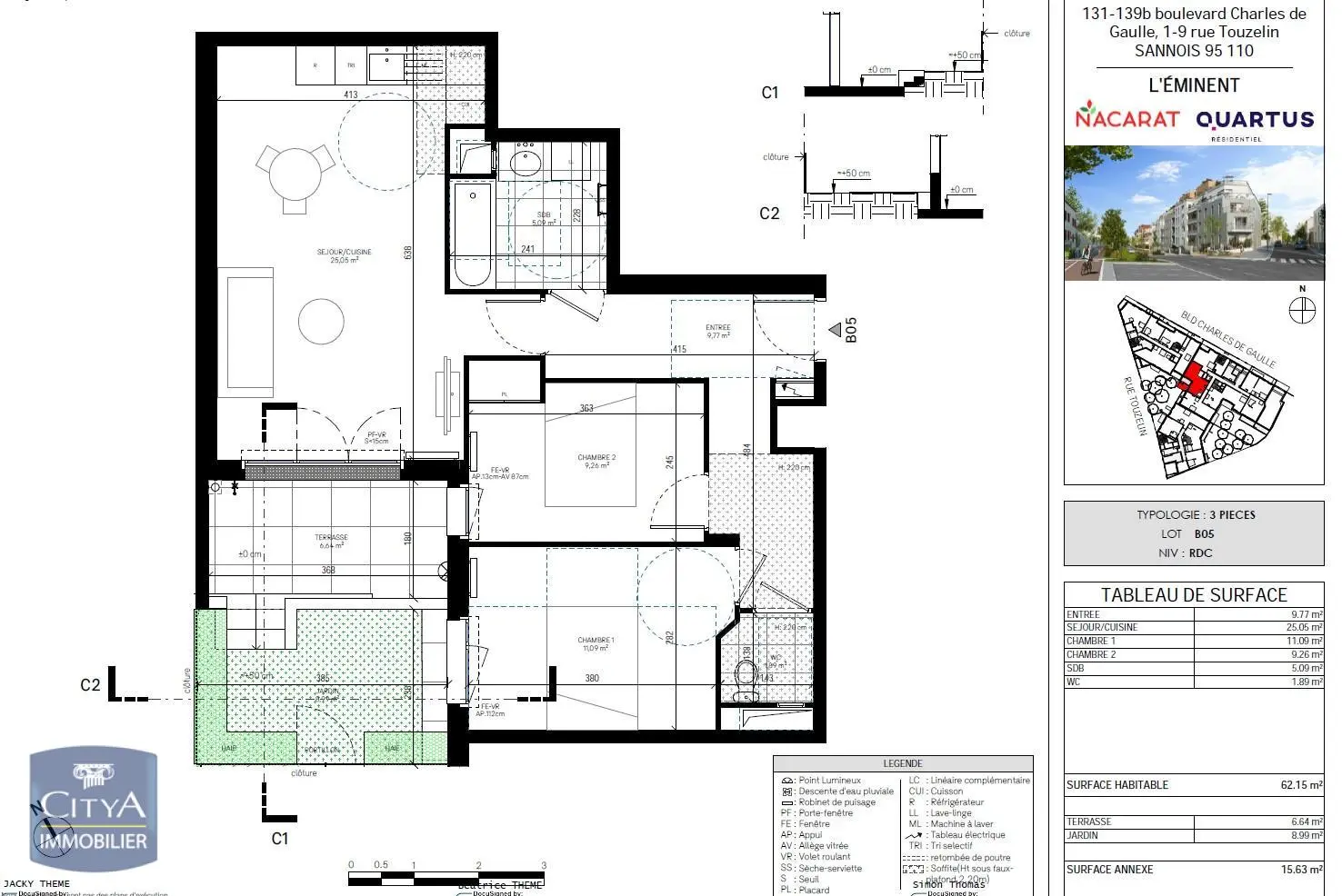 Photo 1 Appartement 3 pièces 62.15m²