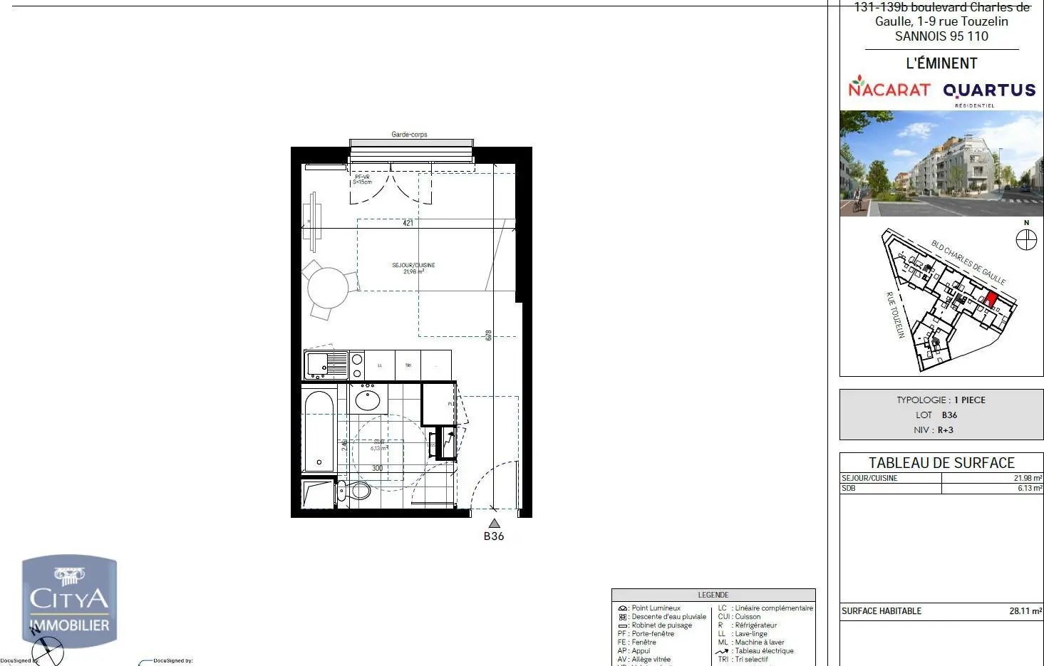 Photo 1 Appartement 1 pièce 28.11m²