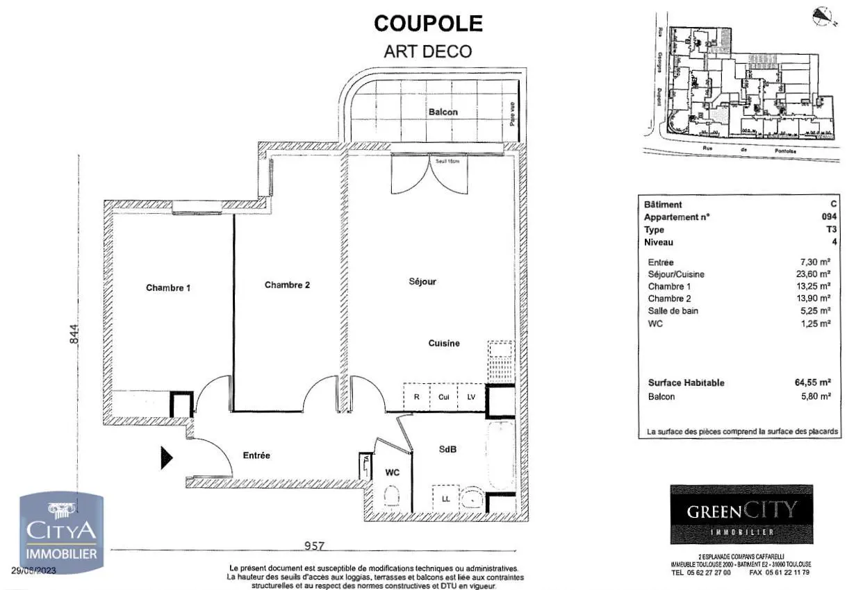 Photo 1 Appartement 3 pièces 64.55m²