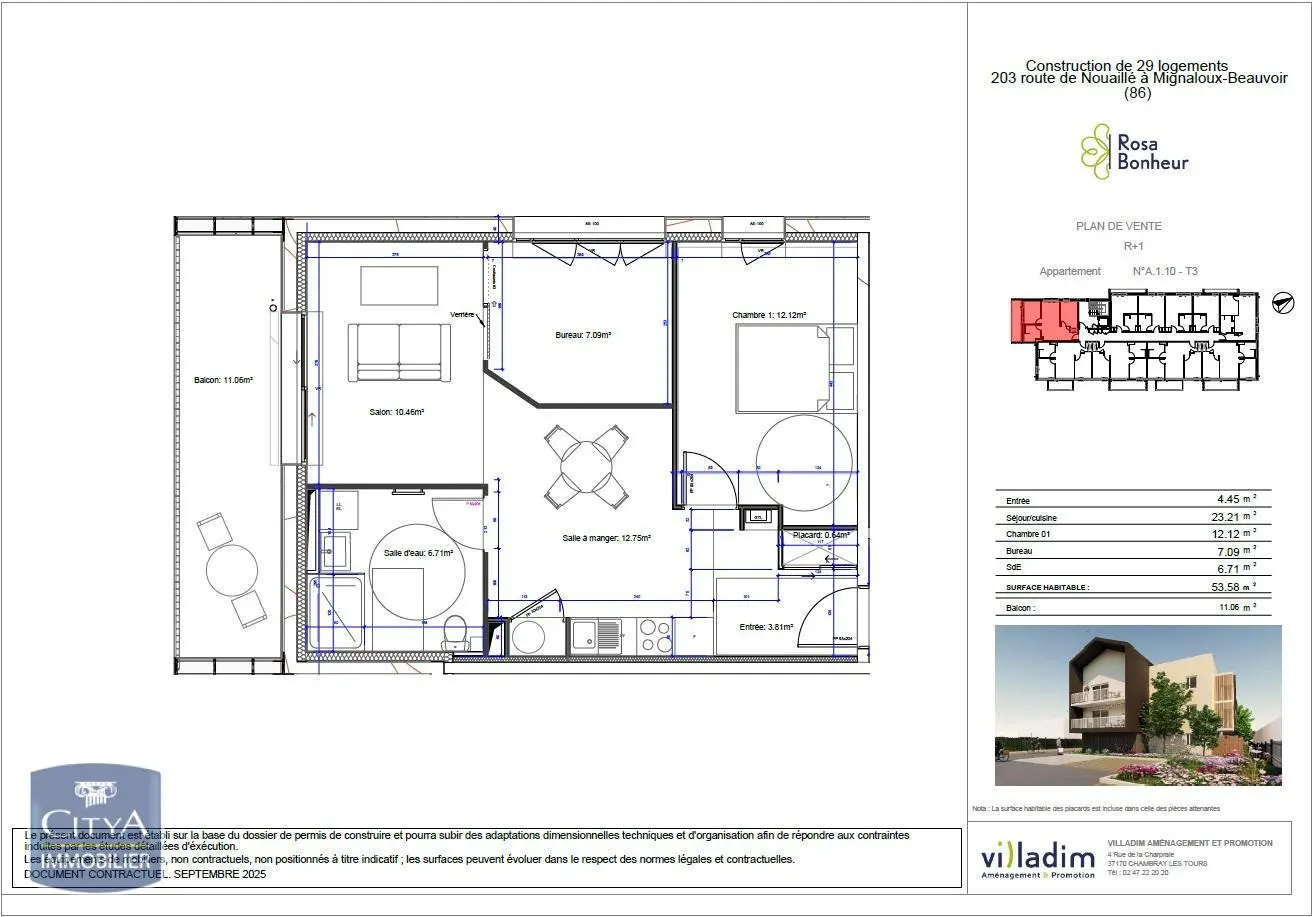 Photo 4 Appartement 3 pièces 54.3m²