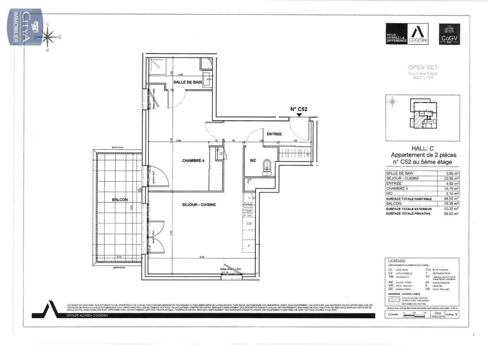 Photo 1 Appartement 2 pièces 49.27m²