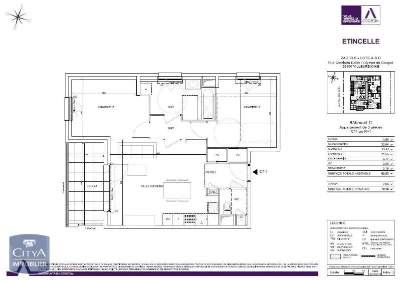 Photo 5 Appartement 3 pièces 62.53m²