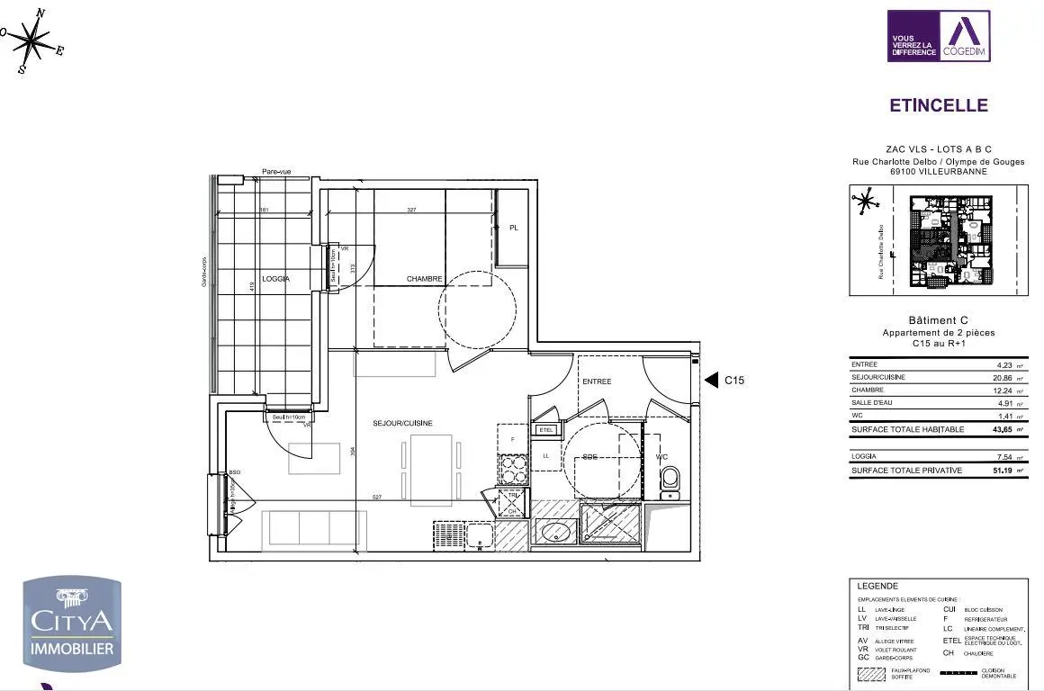 Photo 7 Appartement 2 pièces 43.65m²