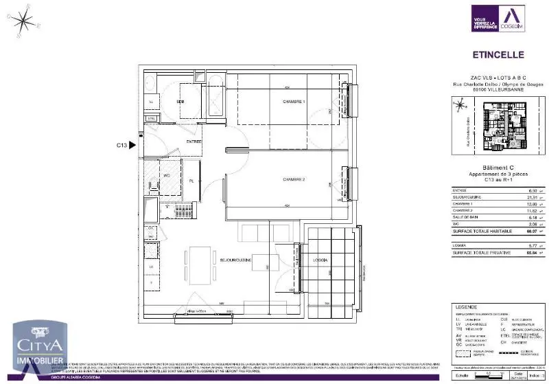 Photo 7 Appartement 3 pièces 60.07m²