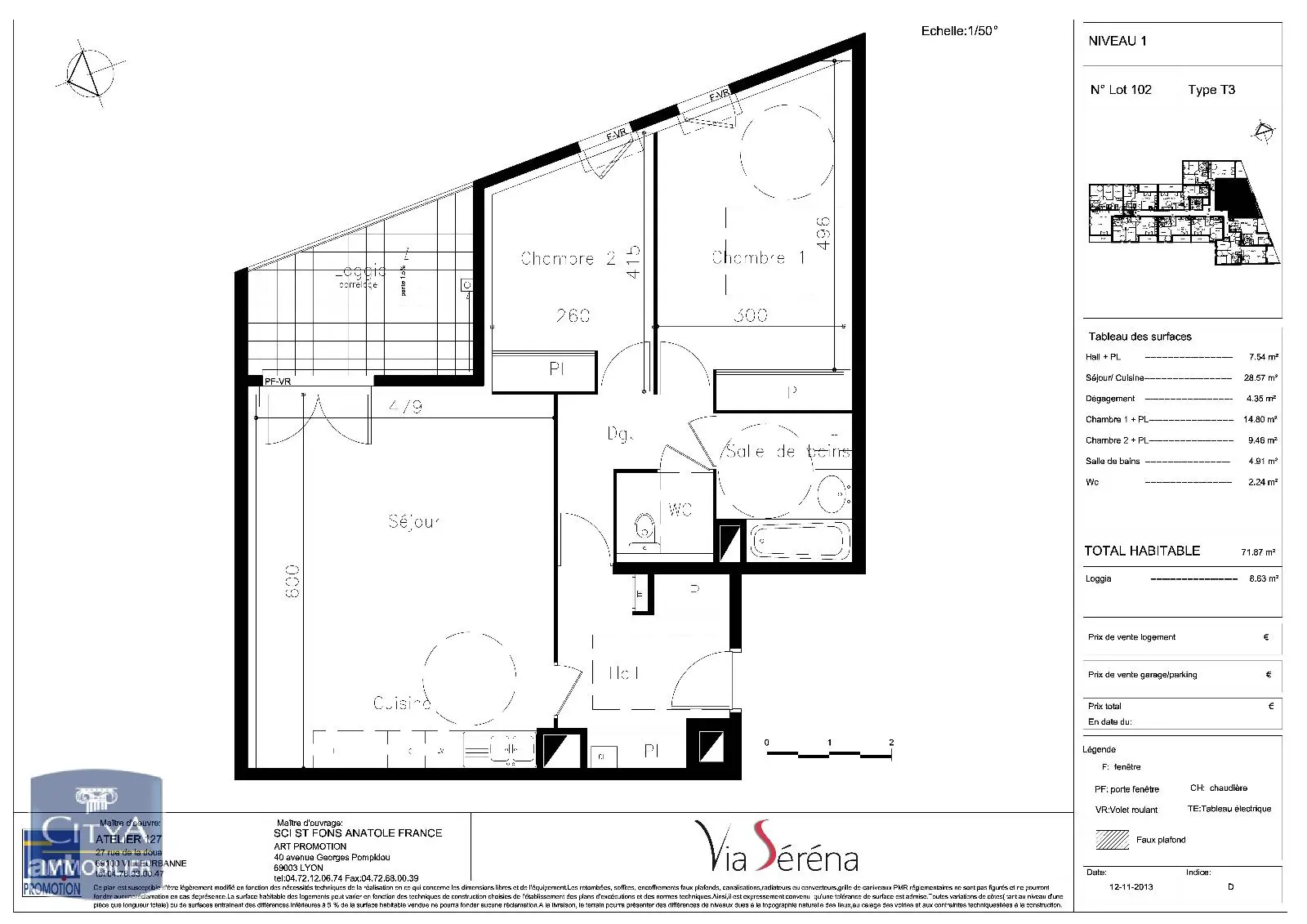 Photo 6 Appartement 3 pièces 71.13m²