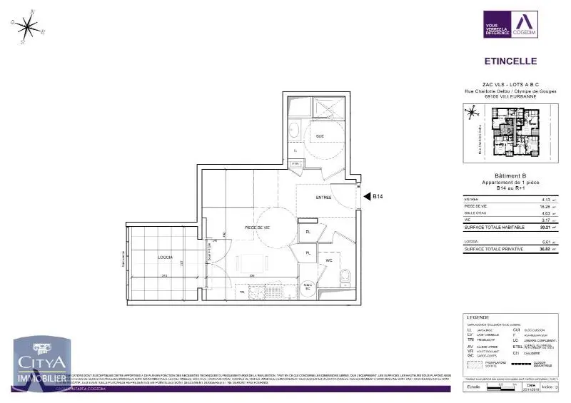 Photo 2 Appartement 1 pièce 30.21m²