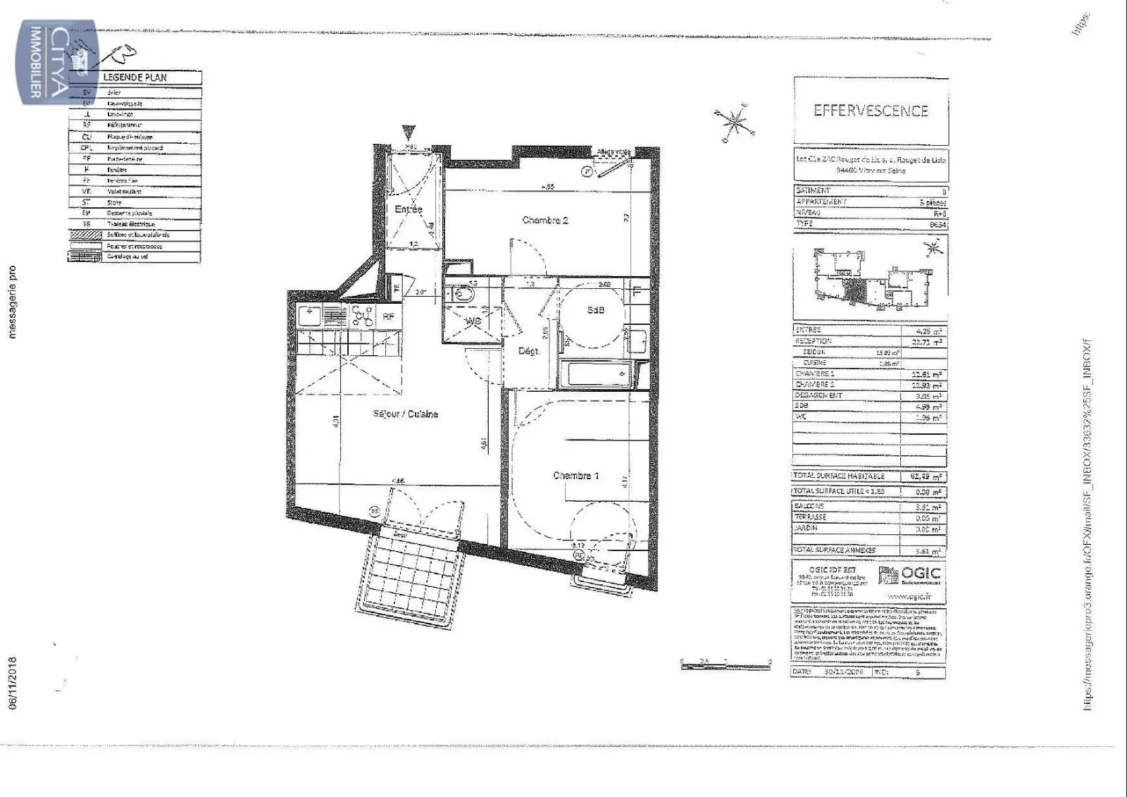 Photo 1 Appartement 3 pièces 61m²