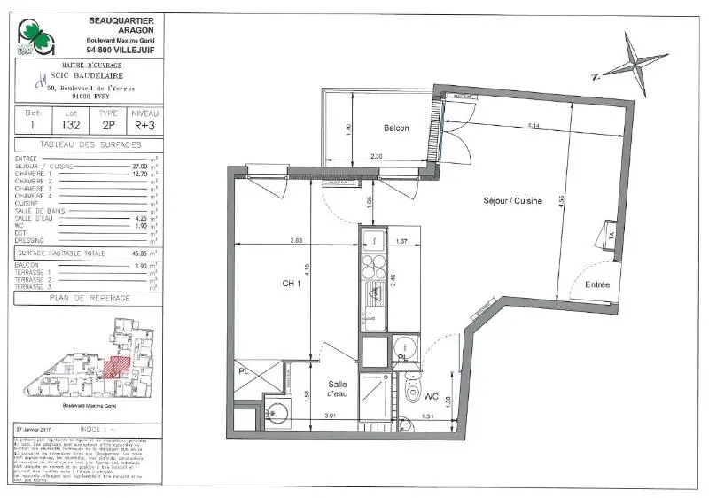 Photo 9 Appartement 2 pièces 45.85m²