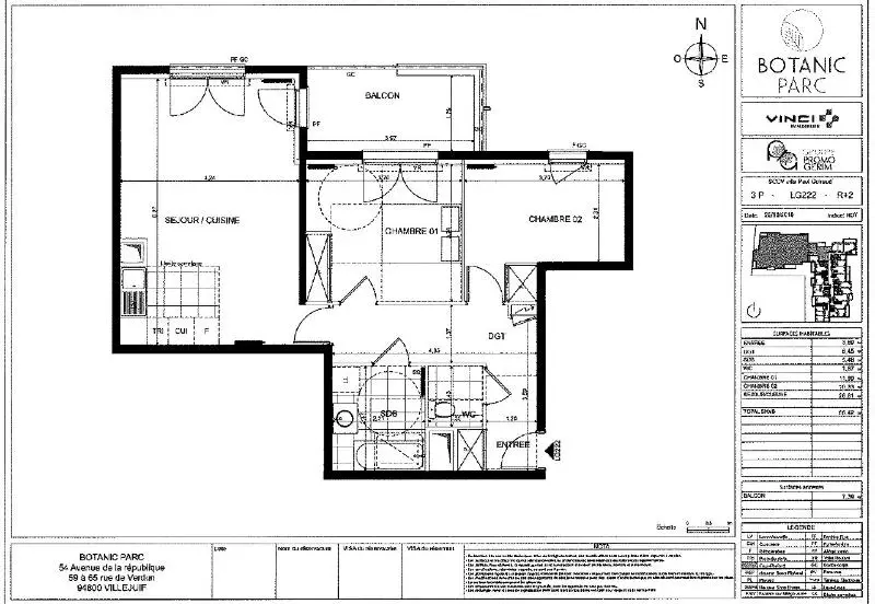 Photo 11 Appartement 3 pièces 66.42m²