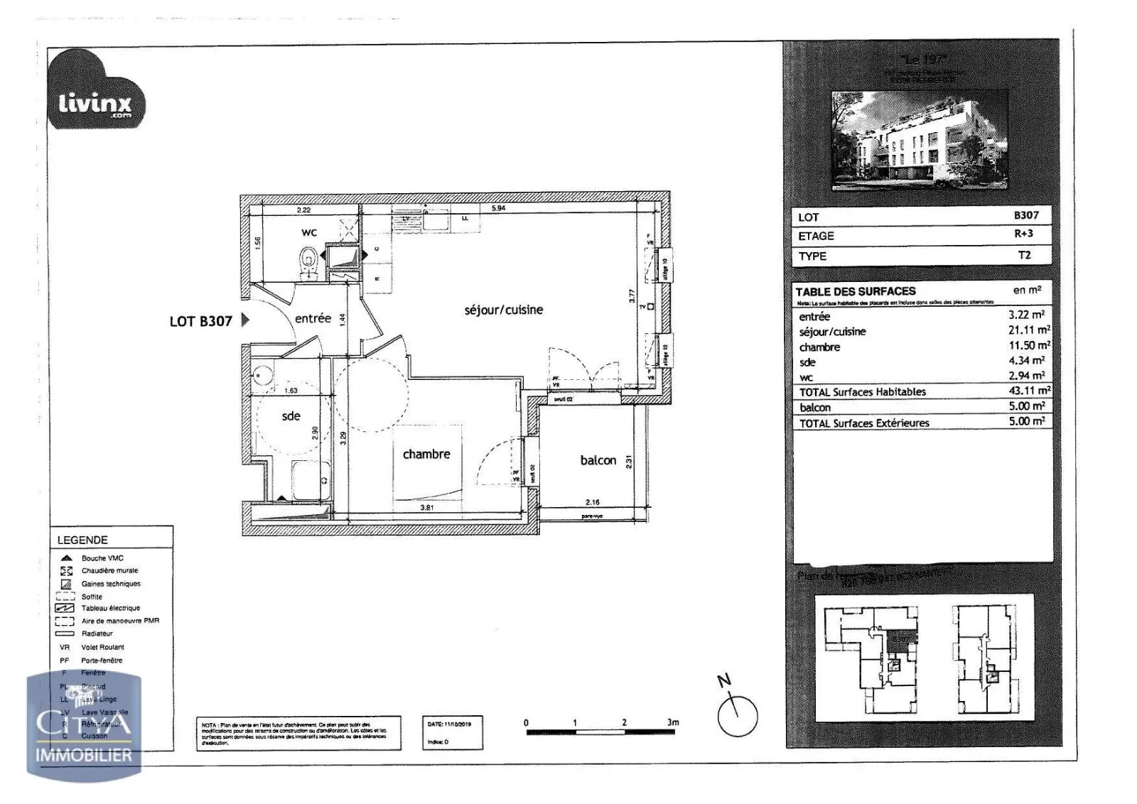 Photo 5 Appartement 2 pièces 43.11m²
