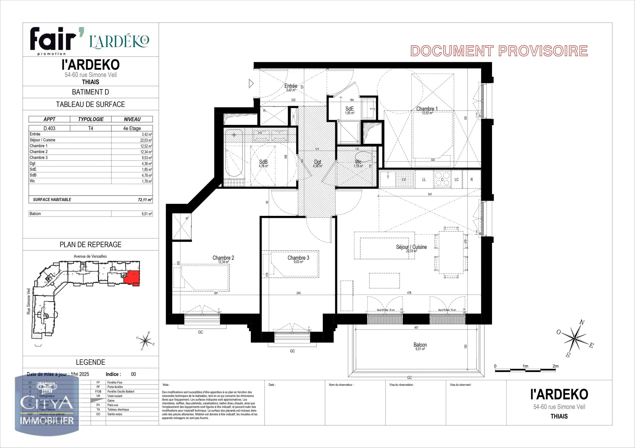 Photo 3 Appartement 4 pièces 72.23m²
