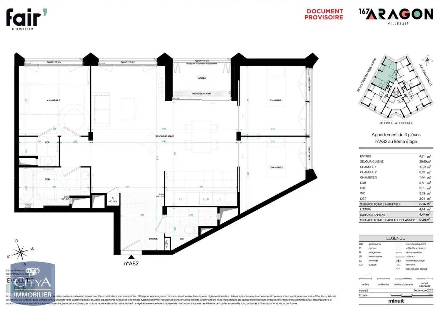 Photo 2 Appartement 4 pièces 87.47m²